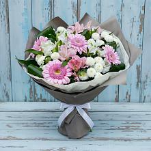 Букет цветов из:  Герберы, Альстромерии и Хризантемы #REPLACE_PRED# Чупряково