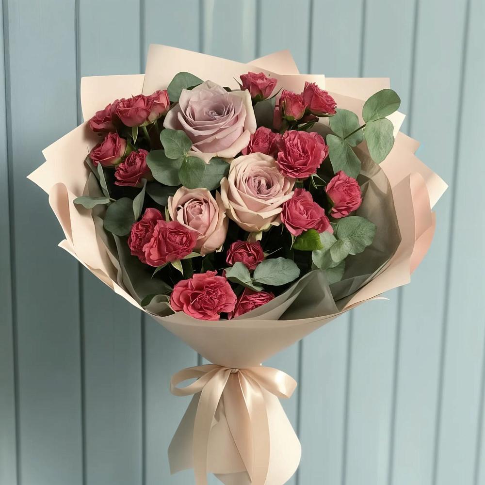 Букет цветов из: Гвоздики и Розы в Чупряково