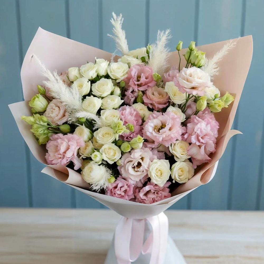 Букет цветов из: Альстромерии и Розы в Чупряково