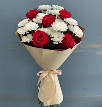 Букет цветов из:  Розы и Хризантемы #REPLACE_PRED# Чупряково