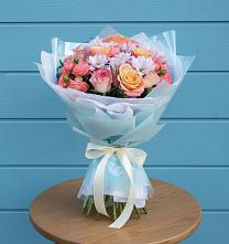 Букет цветов из:  Хризантемы и Розы в Чупряково