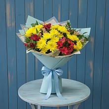 Букет цветов из:  Альстромерии и Хризантемы в Чупряково
