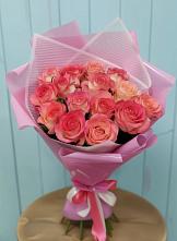 Букет 15 Розовых роз Равель #REPLACE_PRED# Чупряково