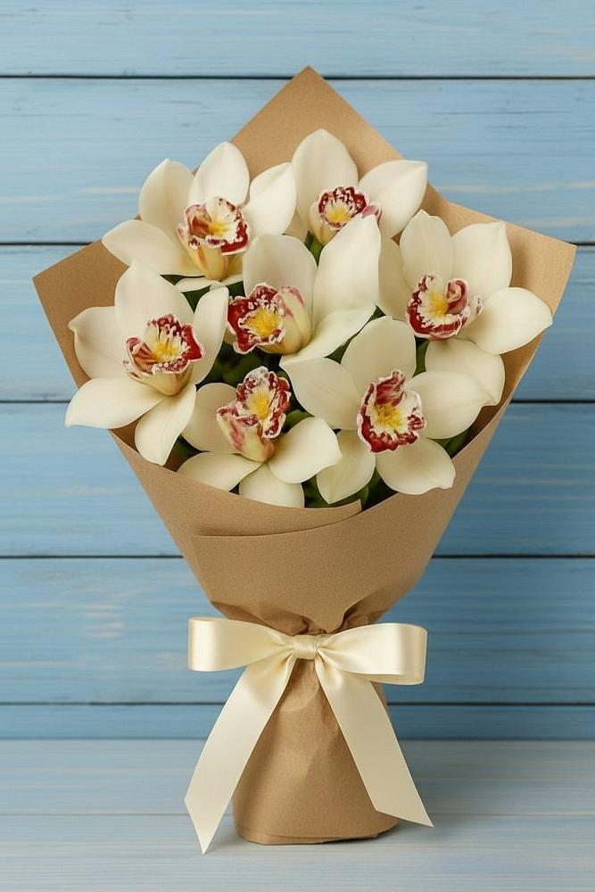 Букет цветов из: Орхидеи и Розы в Чупряково